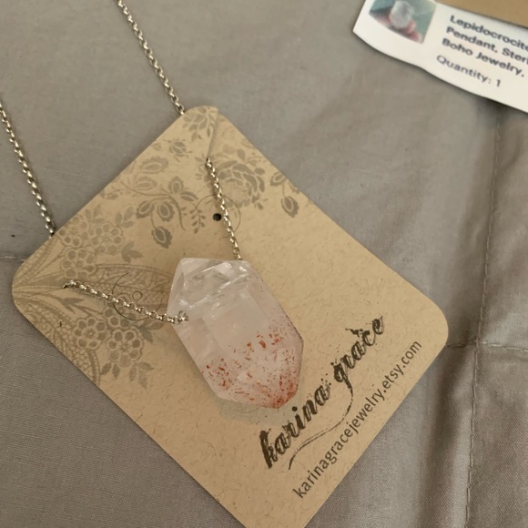 Lepidolite Crystal Point Necklace - Picture 6 of 6